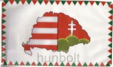 Farkasfogas osztott Nagy-Magyarországos zászló Rúd nélkül 40x60 cm