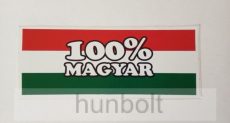 100% Magyar (6,5x16 cm) autós matrica