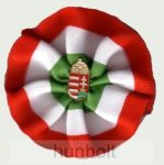 Kerek címeres kokárda (9 cm), 23 mm jelvénnyel
