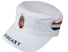 Militari sapka fehér, címeres Magyarországos