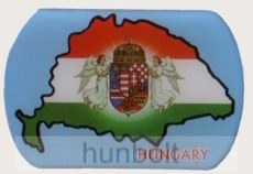 Kék műgyantás angyalos hűtőmágnes Hungary felírattal(7,5*5cm)
