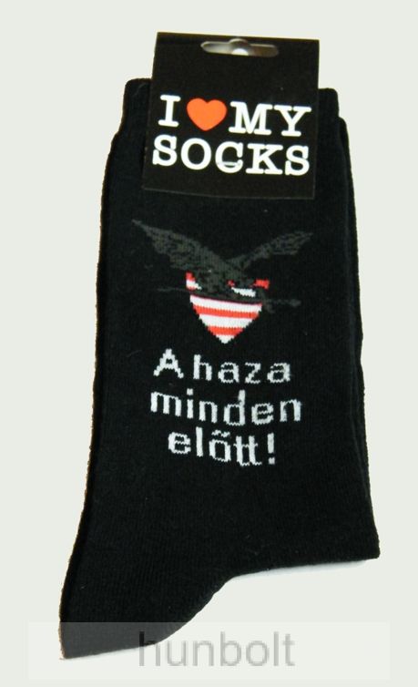 Image of Fekete zokni A haza minden előtt felirattal 36-40