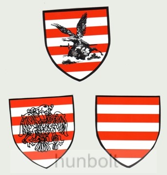 Image of Árpádsávos pajzs, turul árpádsávos pajzs, rakamazi árpádsávos pajzs hűtőmágnes (4,5*5 cm)