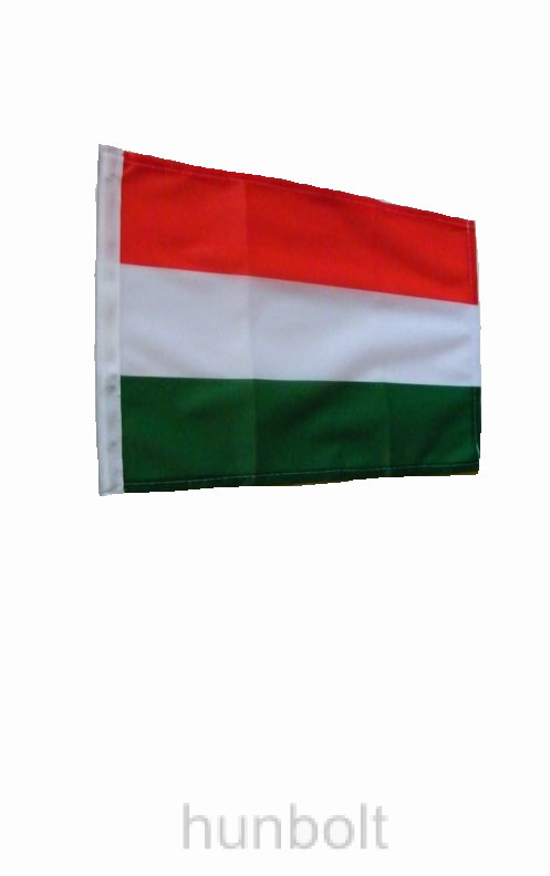 Image of Nemzeti, digitálisan nyomott, tépőzáras zászló biciklire és hajóra (20X30 cm)- 2 oldalas
