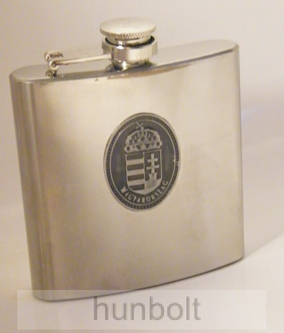 Image of Ón címeres ezüst színű rozsdamentes flaska 240 ml