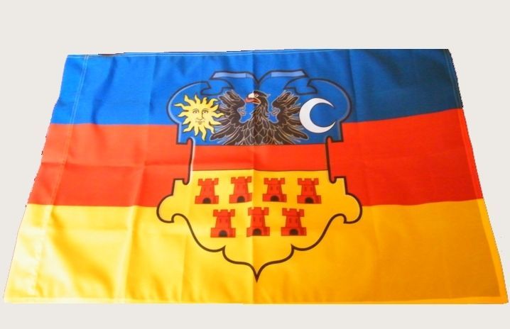 Image of Erdély címeres motoros zászló 25X35 cm