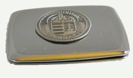 Image of 4 szögletű fényes tükör ón címer matricával 6,5x6,5cm