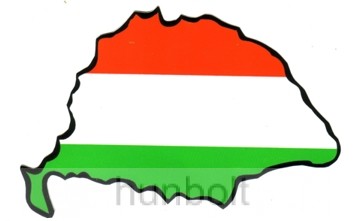 Image of Nagy-Magyarország piros-fehér-zöld autós matrica (14x8,5 cm), külső