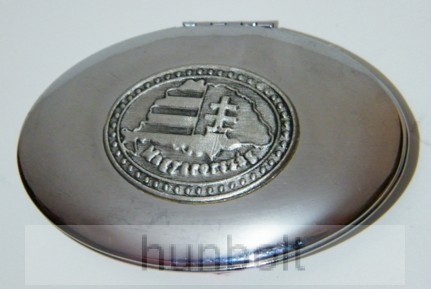Image of Ovális fényes tükör ón Nagy-Magyarország matricával, 8x6 cm