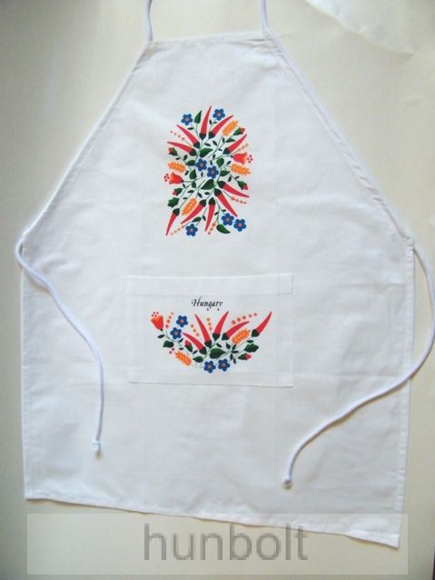 Image of Kalocsai paprika mintás kötény, nyomott mintával