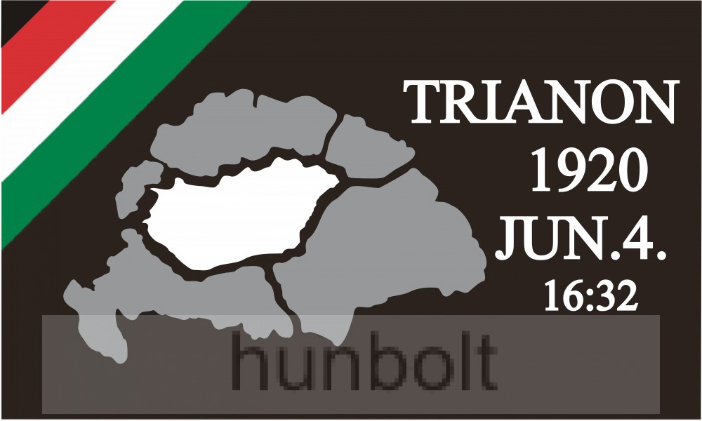 Image of Trianon 1920. jun. 4. zászló 30x40 cm, 60 cm-es farúddal