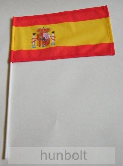 Image of Spanyol zászló 15x25cm, 40cm-es műanyag rúddal