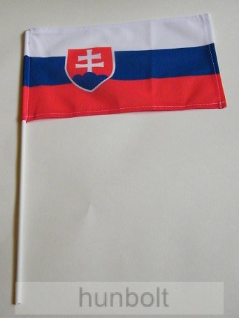 Image of Szlovák zászló 15x25cm, 40cm-es műanyag rúddal