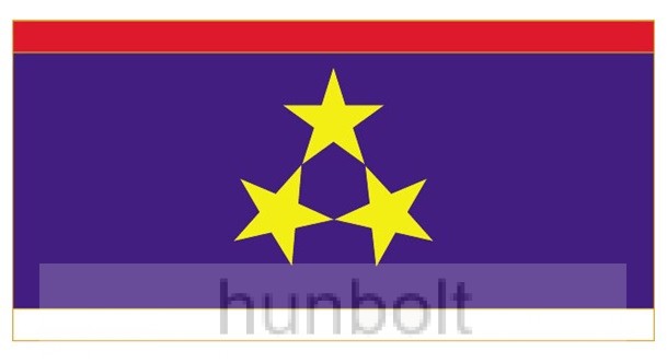 Image of Vajdaság (Vojvodina) zászló 15x25 cm, 40 cm-es műanyag fehér pálcával