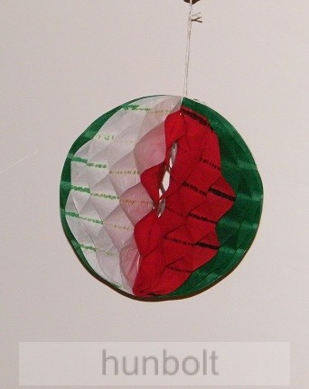 Image of Nemzeti színű lampion, átmérő: 22cm