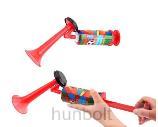 Image of Szurkolói kézi pumpás légkürt- piros tartállyal