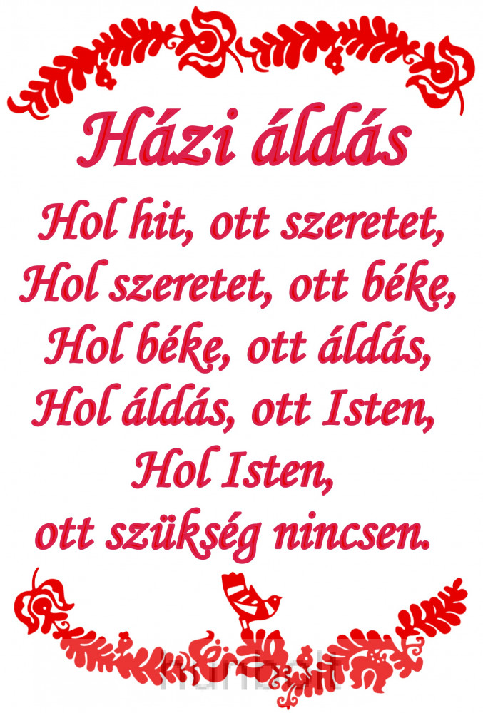 Image of Falra akasztható üveglapos Magyar népmesés motívumos házi áldás 21X30 cm