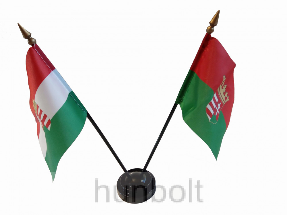 Image of Nemzeti címeres és Felvidék zászlók asztali tartóval