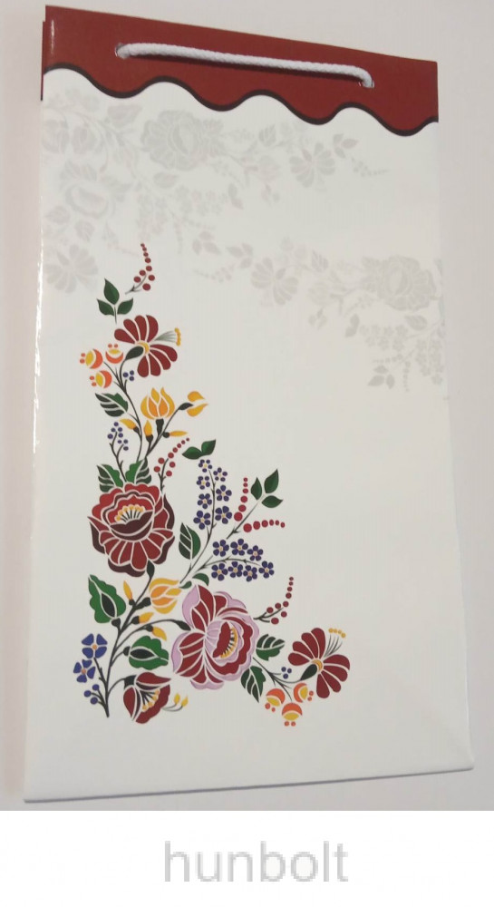 Image of Nagy kalocsai dísztasak 22x37,5x10 cm-színes-fehér