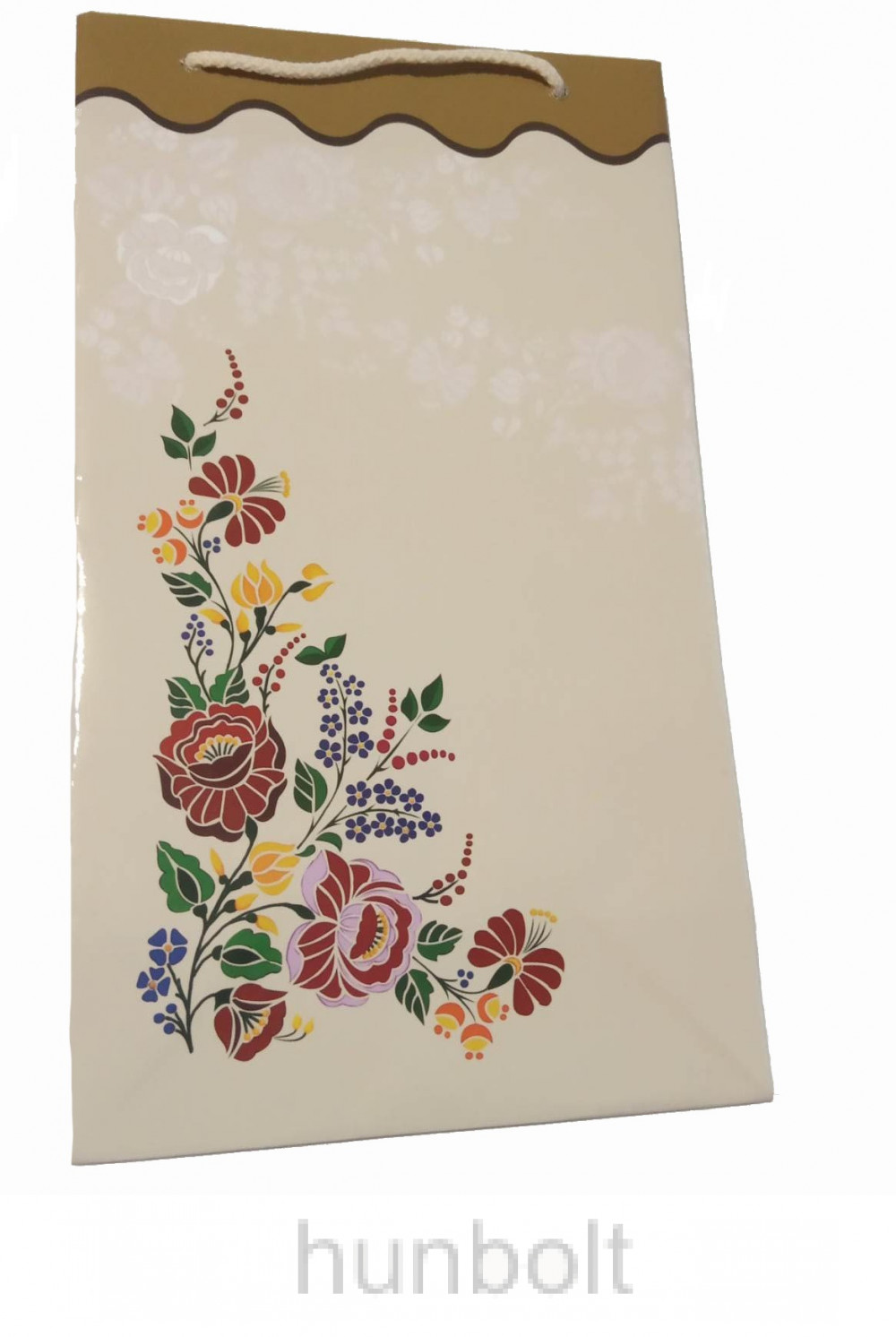 Image of Nagy kalocsai dísztasak 22x37,5x10 cm-színes-bézs