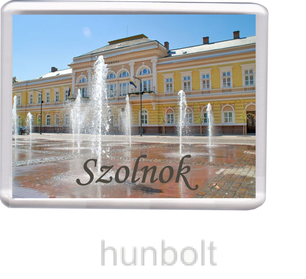 Image of Szolnok Kossuth tér hűtőmágnes (műanyag keretes)