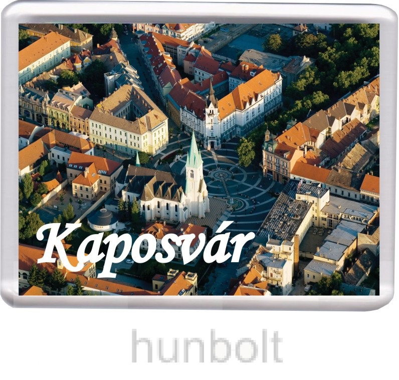 Image of Kaposvár- Madártávlatból hűtőmágnes (műanyag keretes)
