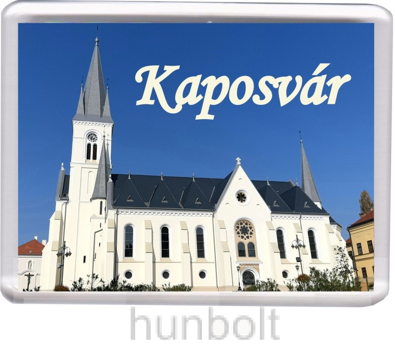 Image of Kaposvár- Nagyboldogasszony-székesegyház hűtőmágnes (műanyag keretes)