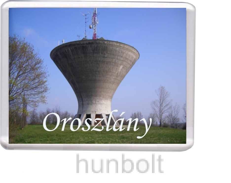 Image of Oroszlány Víztorony hűtőmágnes (műanyag keretes)