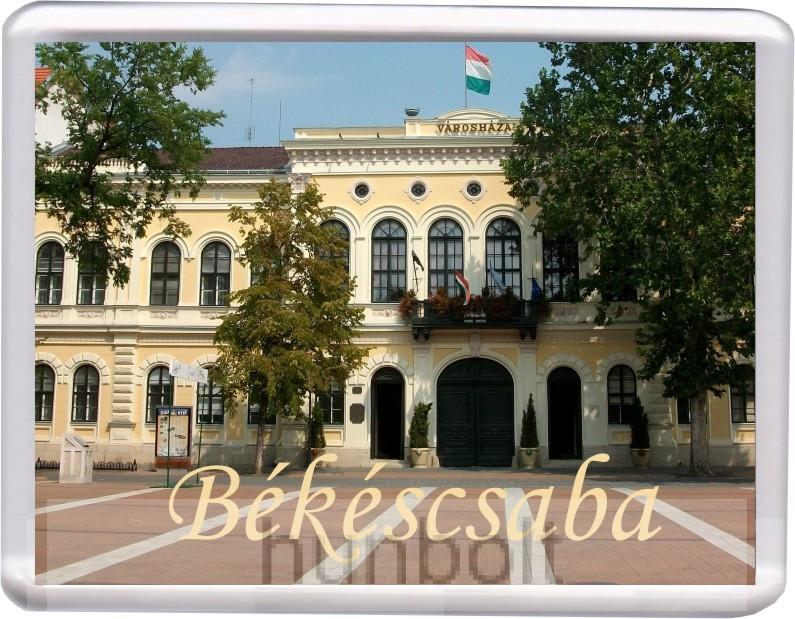 Image of Békéscsaba Városháza hűtőmágnes (műanyag keretes)