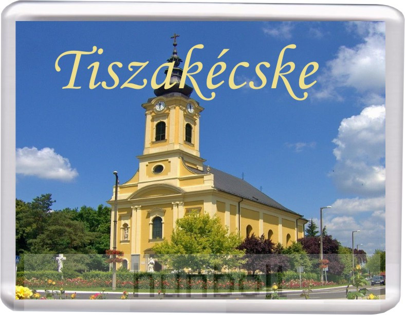 Image of Tiszakécske Szentháromság templom hűtőmágnes (műanyag keretes)