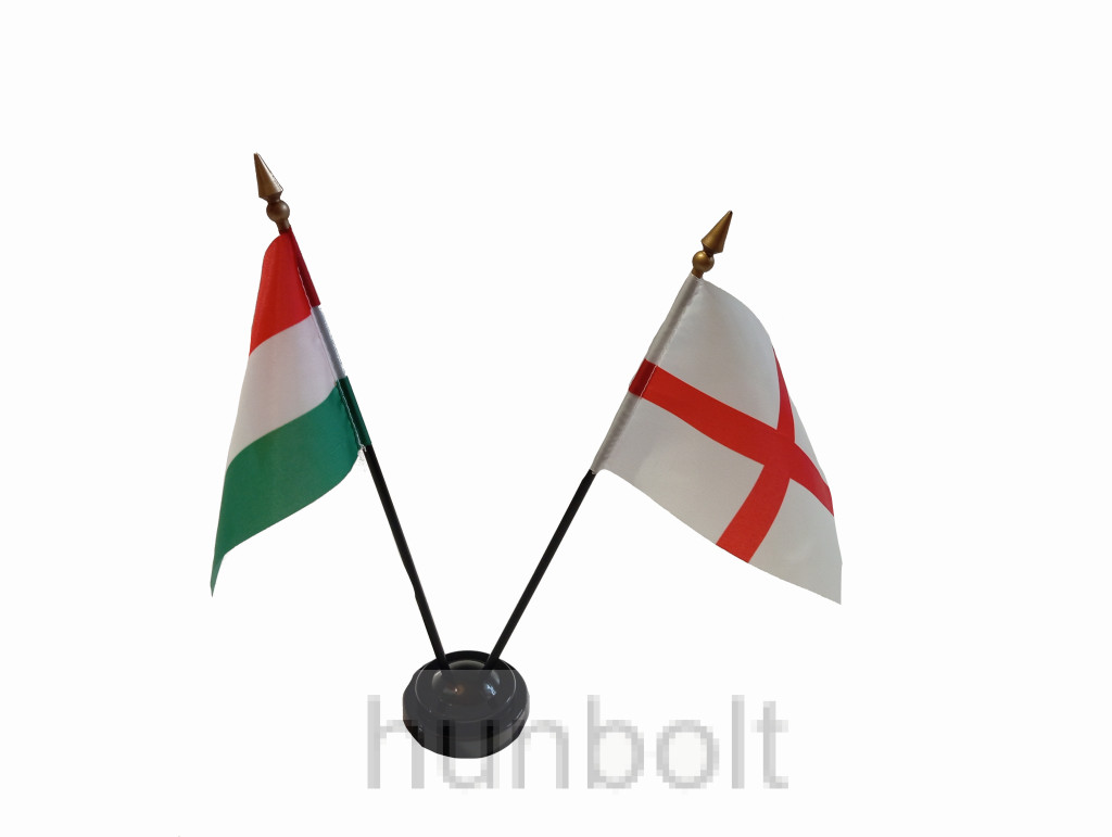 Image of Nemzeti és Angol zászlók asztali tartóval