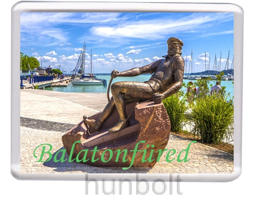 Image of Balatonfüred Bujtor István szobor hűtőmágnes (műanyag keretes)