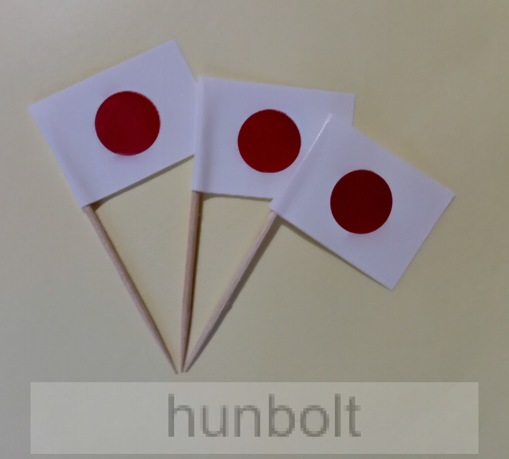 Image of Japán szendvicszászló, fogpiszkálós ételzászló, steakzászló (100 db/csomag)