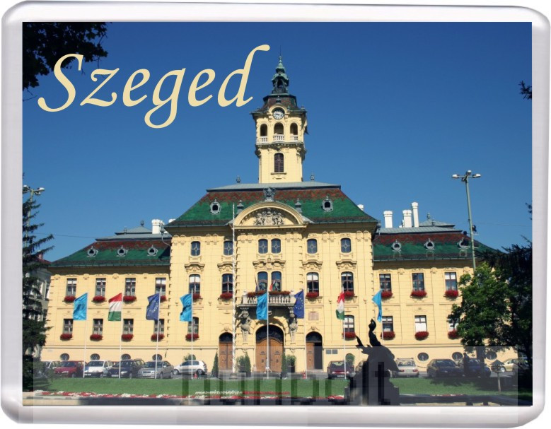 Image of Szeged- Városháza hűtőmágnes (műanyag keretes)