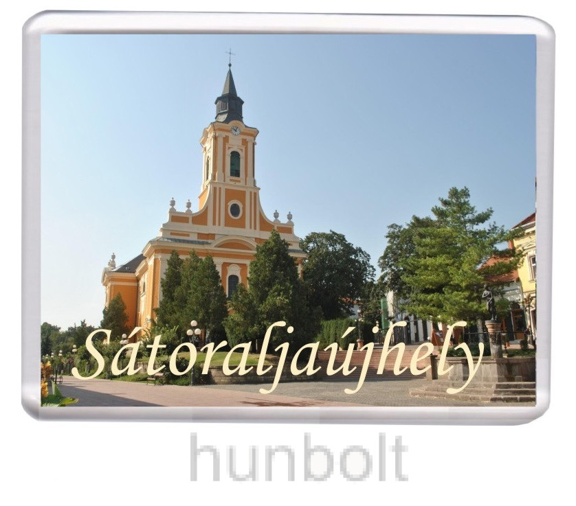 Image of Sátoraljaújhelyi Szent István király Római katolikus templom hűtőmágnes (műanyag keretes)