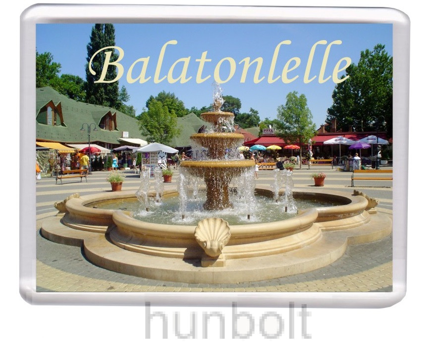 Image of Balatonlelle Szökőkút hűtőmágnes (műanyag keretes)