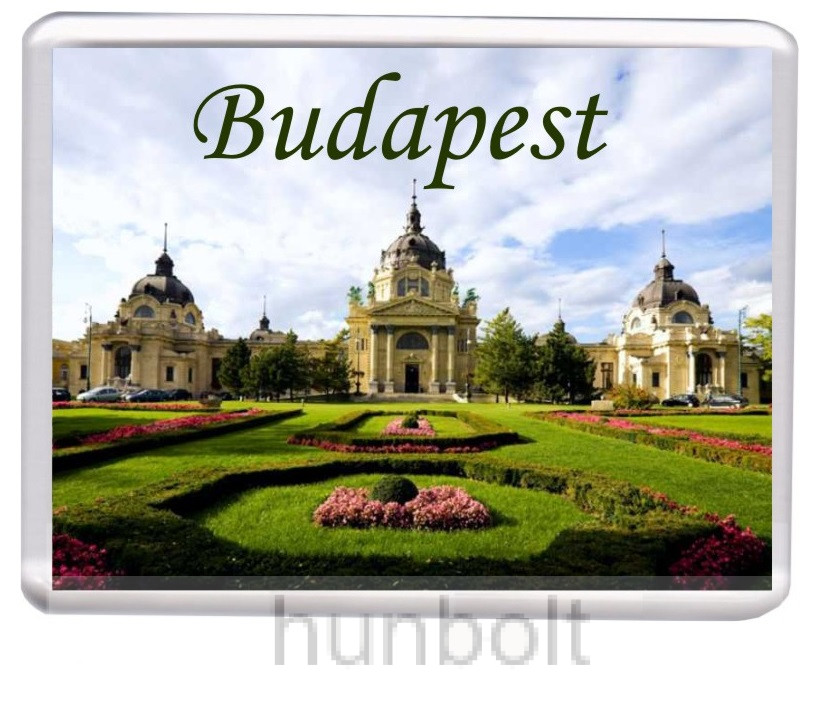 Image of Budapest-Városliget-Széchenyi Gyógyfürdő hűtőmágnes (műanyag keretes)