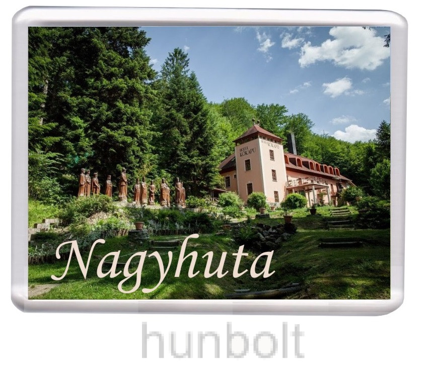 Image of Nagyhuta- Károlyi vadászkastély-Kőkapu Szálloda hűtőmágnes (műanyag keretes)