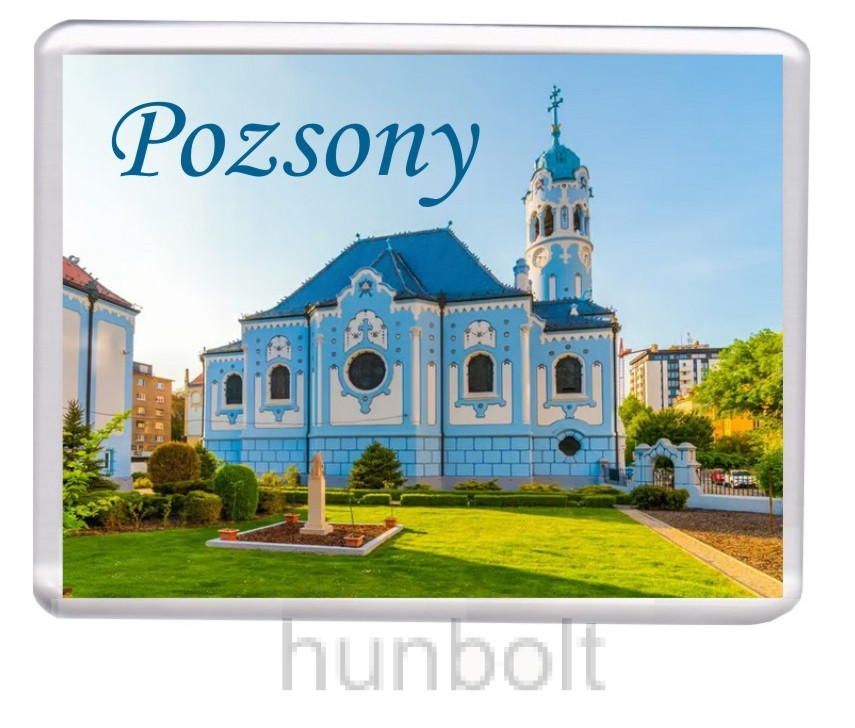 Image of Pozsony Kék templom hűtőmágnes (műanyag keretes)