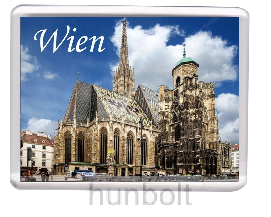 Image of Bécs Stephansdom (Szent István-székesegyház) hűtőmágnes (műanyag keretes)