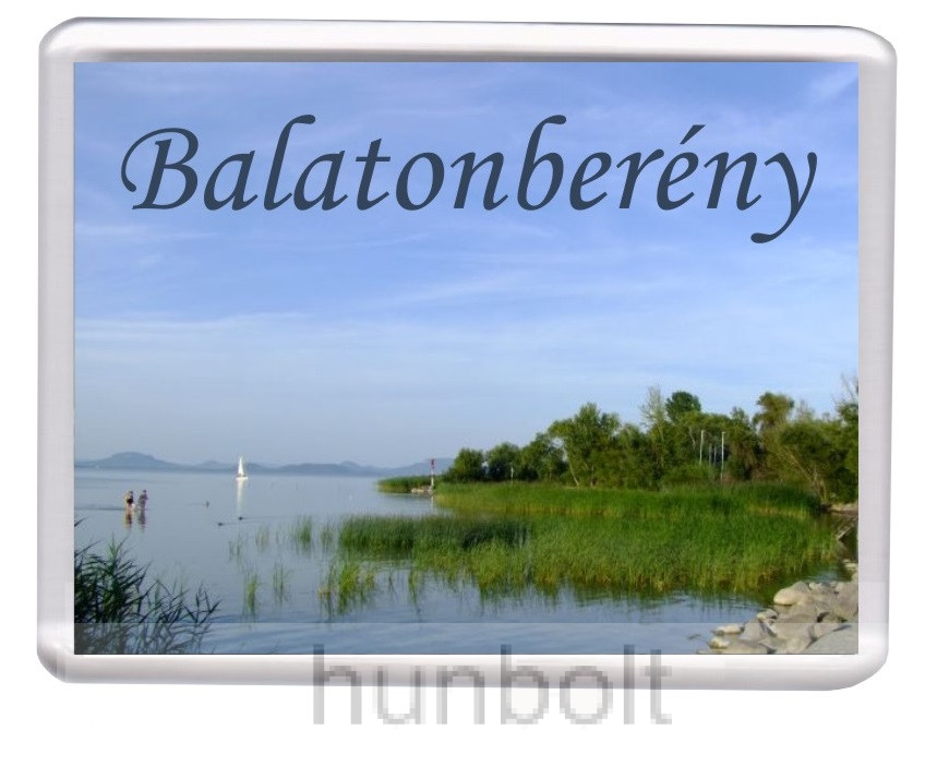 Image of Balatonberény A Balaton vitorlással hűtőmágnes (műanyag keretes)