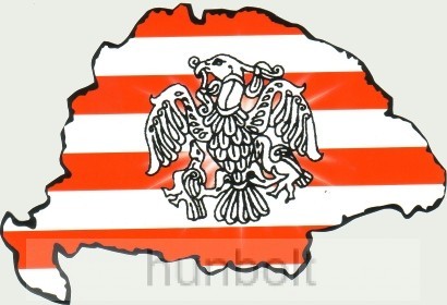 Image of Árpádsávos rakamazi turulos hűtőmágnes Nagy-Magyarország körvonallal 8x5 cm