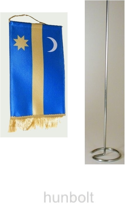 Image of Asztali székely zászló króm zászlótartóval