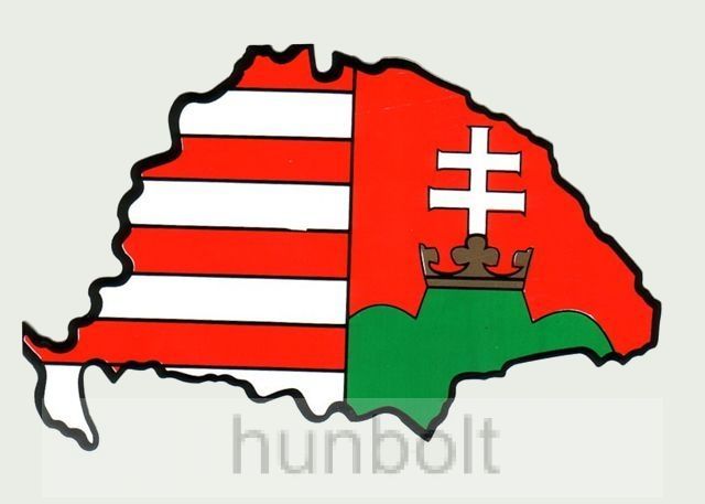 Image of Öntapadó autós matrica, Árpádsávos III: 15x10 cm belső matrica