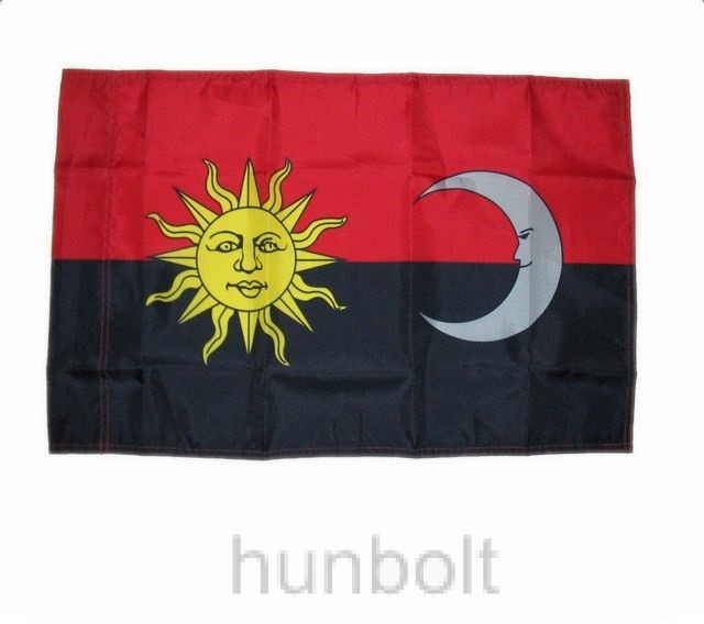 Image of Székely harci zászló, hurkolt poliészter, nyomott mintás kültéri zászló. 60x90 cm