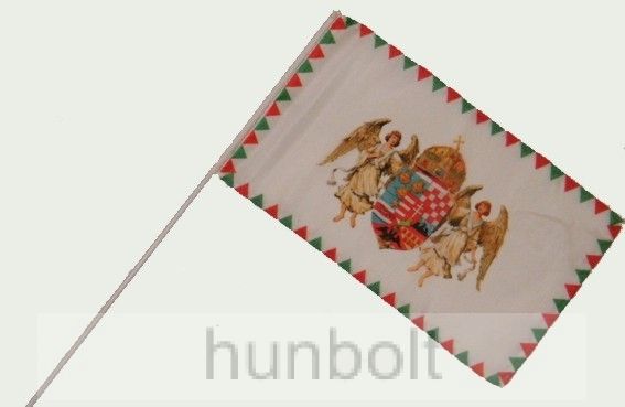 Image of Farkasfogas barna angyalos zászló 30x40 cm, 60 cm-es farúddal