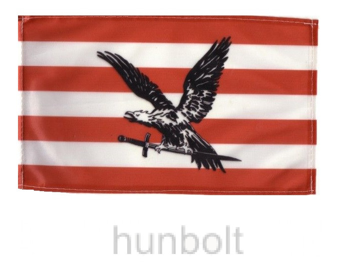 Image of Árpád sávos fekete turulos zászló motoros zászló 25X35 cm - 1 oldalas