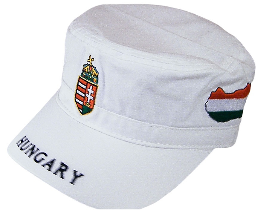 Image of Militari sapka fehér, címeres Magyarországos